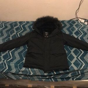 Black Hollister bomber jacket/coat.